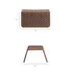Modway Eira Waterfall Natural Rattan Ottoman
