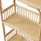 Modway Ottilie 68 Inch Arched Natural Rattan Bookshelf