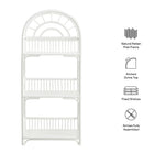 Modway Ottilie 68 Inch Arched Natural Rattan Bookshelf