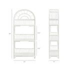 Modway Ottilie 68 Inch Arched Natural Rattan Bookshelf
