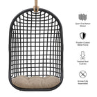 Modway Tamsin Open Grid Weave Natural Rattan Hanging Chair