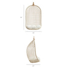 Modway Tamsin Open Grid Weave Natural Rattan Hanging Chair