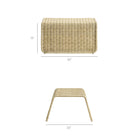 Modway Eira 2 Piece Continuous Curved Natural Rattan Lounge Chair and Ottoman Set