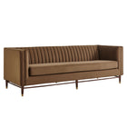 Modway Devote 93 Inch Performance Velvet Channel Tufted Sofa