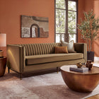 Modway Devote 93 Inch Performance Velvet Channel Tufted Sofa
