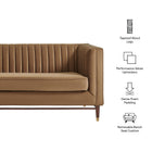 Modway Devote 93 Inch Performance Velvet Channel Tufted Sofa