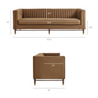 Modway Devote 93 Inch Performance Velvet Channel Tufted Sofa