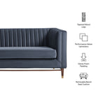 Modway Devote 93 Inch Performance Velvet Channel Tufted Sofa