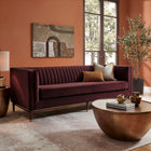 Modway Devote 93 Inch Performance Velvet Channel Tufted Sofa