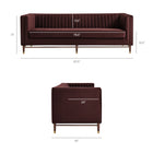 Modway Devote 93 Inch Performance Velvet Channel Tufted Sofa