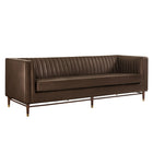 Modway Devote 93 Inch Vegan Leather Channel Tufted Sofa