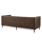 Modway Devote 93 Inch Vegan Leather Channel Tufted Sofa