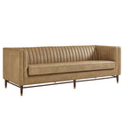 Modway Devote 93 Inch Vegan Leather Channel Tufted Sofa