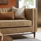 Modway Devote 93 Inch Vegan Leather Channel Tufted Sofa
