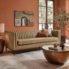 Modway Devote 93 Inch Vegan Leather Channel Tufted Sofa