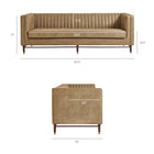 Modway Devote 93 Inch Vegan Leather Channel Tufted Sofa
