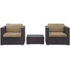 Modway Burrow 3 Piece Outdoor Patio Sofa Set