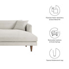 Modway Zoya Right-Facing Down Filled Overstuffed Sectional Sofa