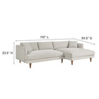 Modway Zoya Right-Facing Down Filled Overstuffed Sectional Sofa