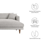 Modway Zoya Right-Facing Down Filled Overstuffed Sectional Sofa