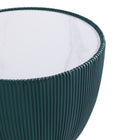 Manhattan Comfort Anderson Modern Sintered Stone Top Upholstered End Table in Green