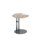 Manhattan Comfort Alondra Modern Glam Sintered Stone Top End Table in Black