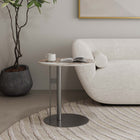 Manhattan Comfort Alondra Modern Glam Sintered Stone Top End Table in Black