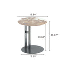 Manhattan Comfort Alondra Modern Glam Sintered Stone Top End Table in Black