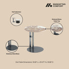 Manhattan Comfort Alondra Modern Glam Sintered Stone Top End Table in Black