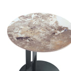 Manhattan Comfort Alondra Modern Glam Sintered Stone Top End Table in Black