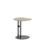 Manhattan Comfort Alondra Modern Glam Sintered Stone Top End Table in Black