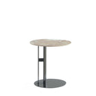 Manhattan Comfort Alondra Modern Glam Sintered Stone Top End Table in Black