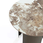Manhattan Comfort Monica Modern Glam Sintered Stone Top End Table in Bronze
