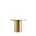 Manhattan Comfort Glenn Modern Glam Sintered Stone Top End Table in Gold
