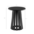 Manhattan Comfort Layla Scandinavian Modern End Table in Black