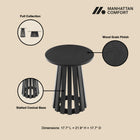 Manhattan Comfort Layla Scandinavian Modern End Table in Black