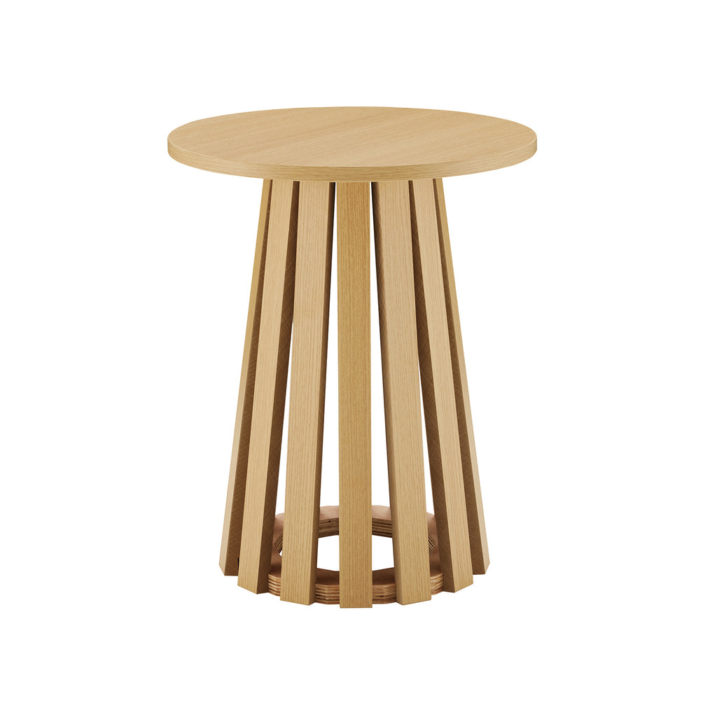 Manhattan Comfort Layla Scandinavian Modern End Table in Light Oak