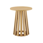 Manhattan Comfort Layla Scandinavian Modern End Table in Light Oak
