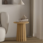 Manhattan Comfort Layla Scandinavian Modern End Table in Light Oak