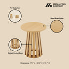 Manhattan Comfort Layla Scandinavian Modern End Table in Light Oak