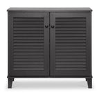 Baxton Studio Coolidge Espresso Shoe-Storage Cabinet