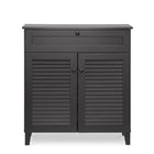 Baxton Studio Calvin Espresso Shoe-Storage Cabinet