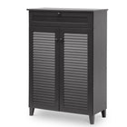 Baxton Studio Harding Espresso Shoe-Storage Cabinet