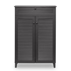 Baxton Studio Harding Espresso Shoe-Storage Cabinet