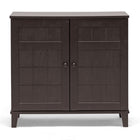 Baxton Studio Glidden Dark Brown Wood Modern Shoe Cabinet (Short)