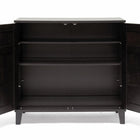 Baxton Studio Glidden Dark Brown Wood Modern Shoe Cabinet (Short)