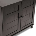 Baxton Studio Glidden Dark Brown Wood Modern Shoe Cabinet (Short)