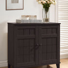 Baxton Studio Glidden Dark Brown Wood Modern Shoe Cabinet (Short)