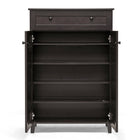 Baxton Studio Glidden Dark Brown Wood Modern Shoe Cabinet (Tall)
