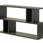 Baxton Studio Goodwin 2-Level Dark Brown Modern Bookshelf